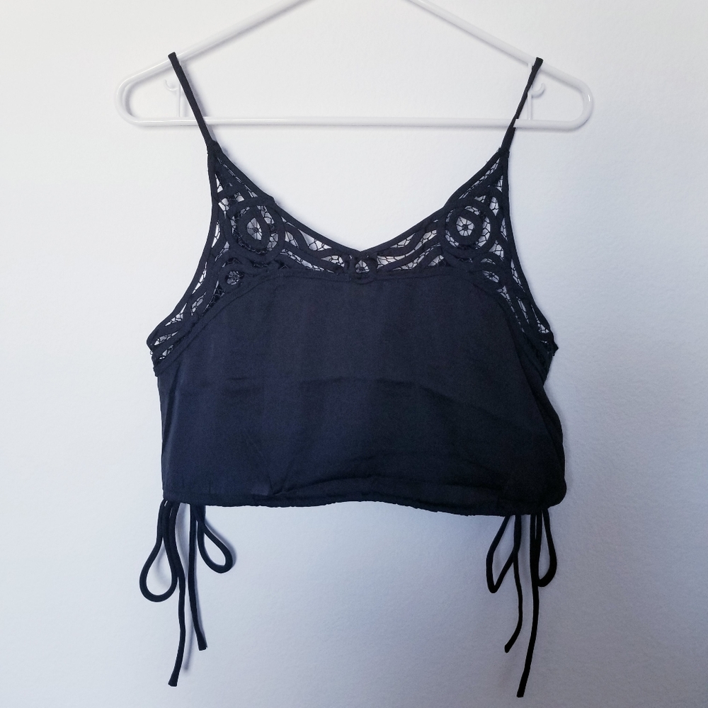 Free People Blouson Brami Black Crop Top - Picture 5 of 12